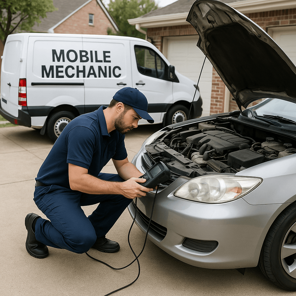 fix car in garage - mobile mechanic